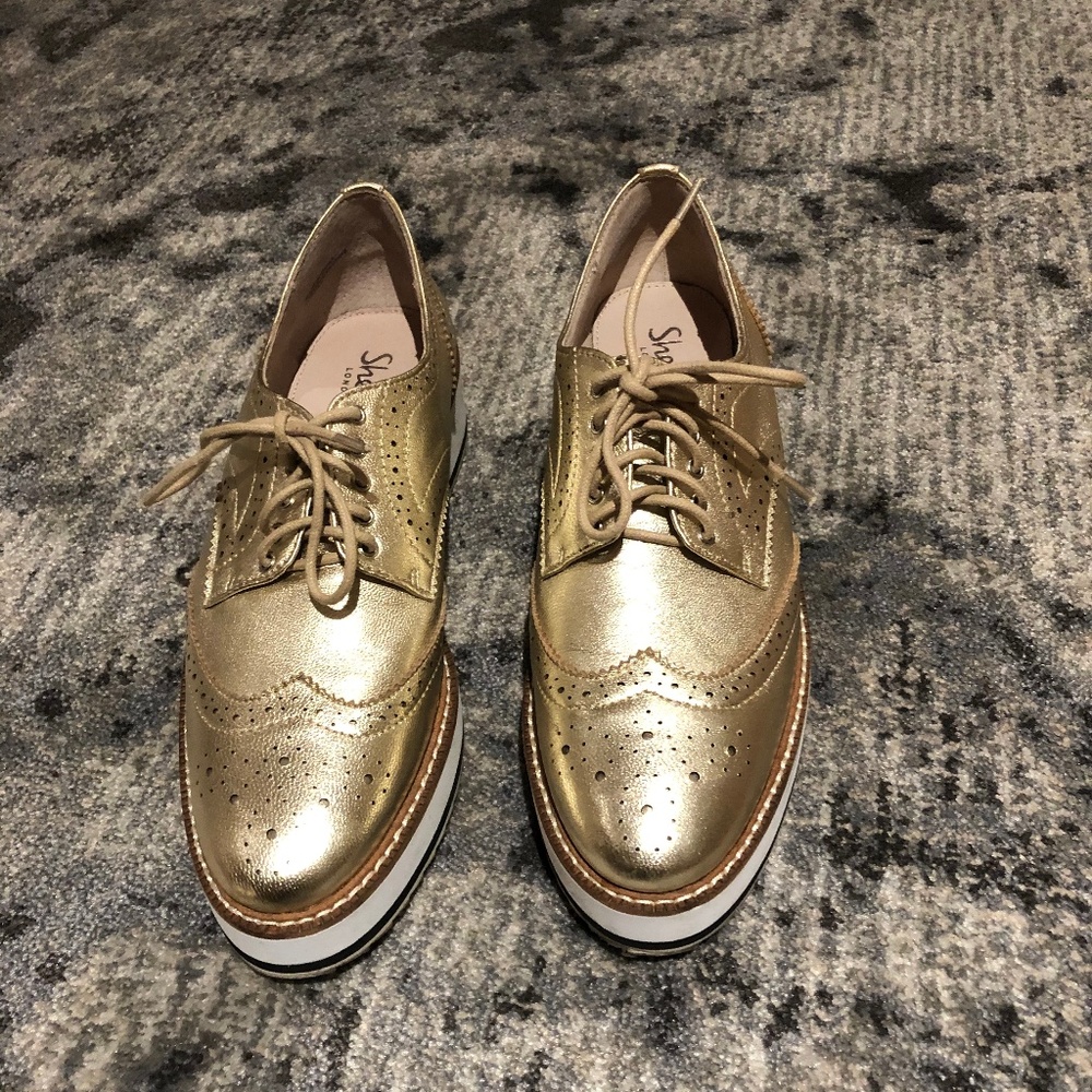Shellys London Gold Oxford